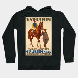 1934 Horse Show, Yverdon Switzerland - Poster Art Hoodie